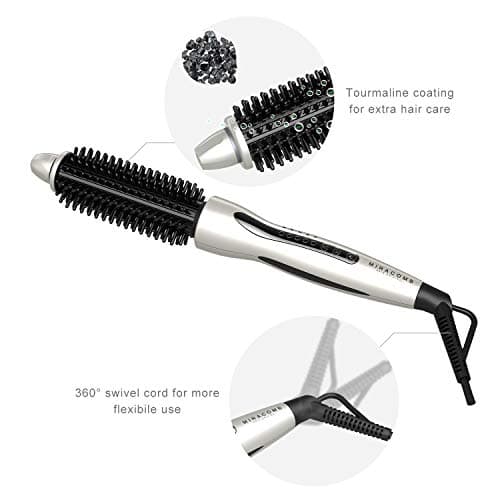 Pearl White Ceramic Tourmaline Hair Curler & Straightener (5 Heat Settings)