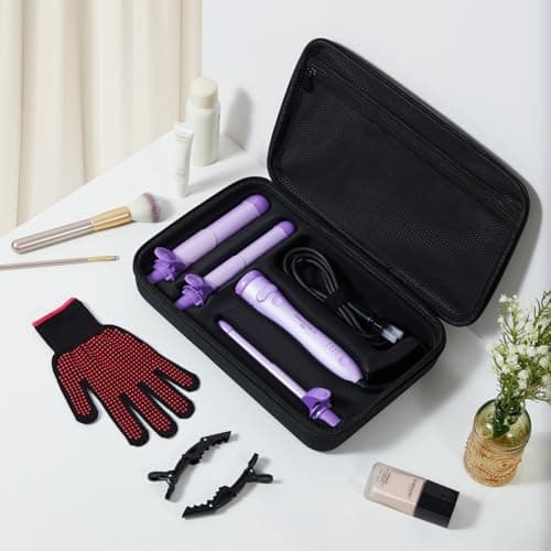 Wavytalk Curlmaker Pro Rotating Iron for Tight, Spiral Curls & Beach Waves, 3-Sized Ceramic Barrel, Effortless Long-Last