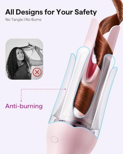 WavyTalk Dual Voltage Travel Curling Iron for Effortless Curls
