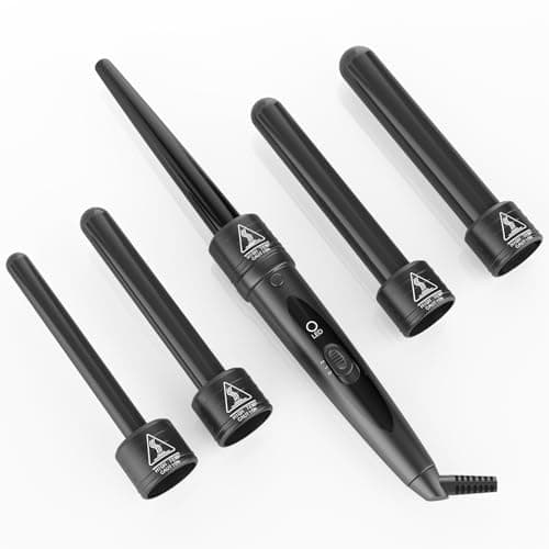 5-in-1 Ceramic Tourmaline Curling Iron Set for All Hair Types