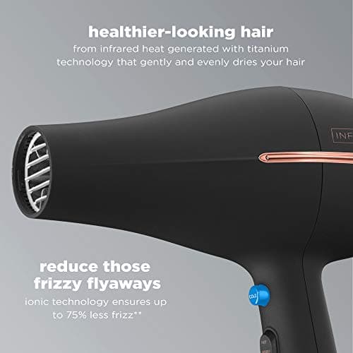 Conair INFINITIPRO AC Motor Hair Dryer with Ceramic Tech & Diffuser | Black