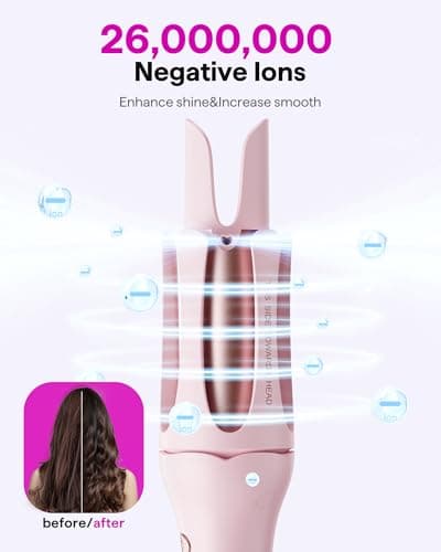 WavyTalk Dual Voltage Travel Curling Iron for Effortless Curls