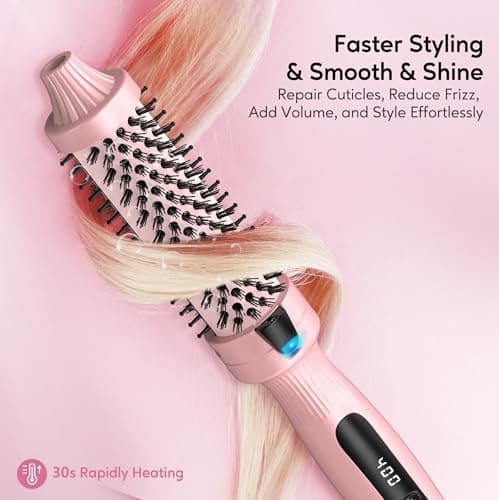 Terviiix 1.25 Inch Ceramic Thermal Curling Iron, 9 Temp Digital Display Ionic Wand