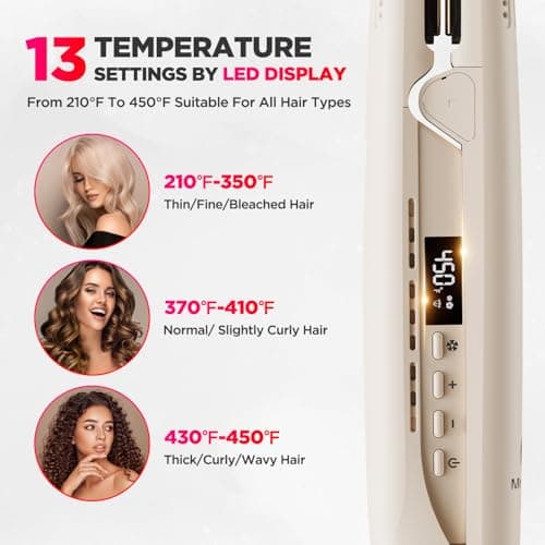 MiroPure Ionic 13-Temp Curling & Straightening Iron, Dual Voltage