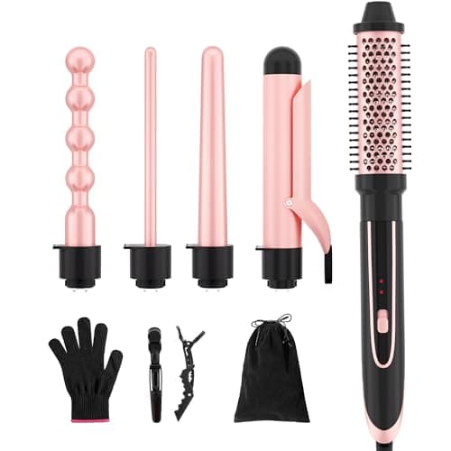 Curling Iron Set with Interchangeable Wands and Accessories