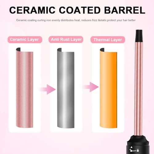 Professional 1/2 Inch Curling Iron with 2 Temperature Settings & Heat Glove for Short & Long Hair