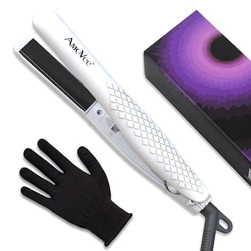 Black Mini Flat Iron, 0.7 Inch Ceramic Straightener for Short Hair, Dual Voltage