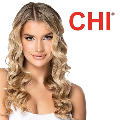 CHI Ceramic Curling Iron for Smooth & Shiny Curls, Adjustable Temp, 1" Barrel, Black