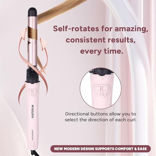 Global Voltage Automatic 360° Rotating Curling Iron with Clamp