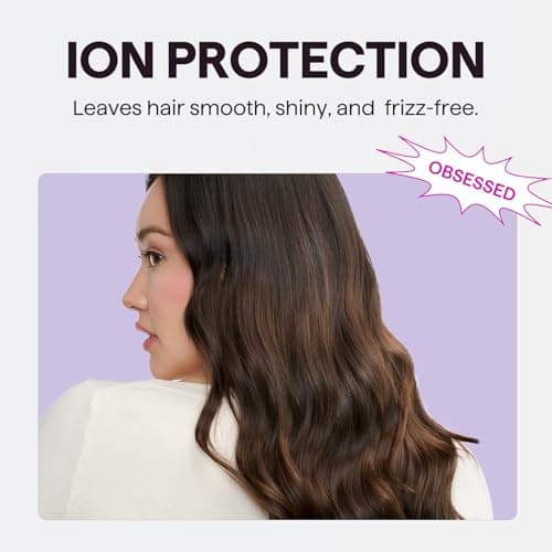 Wavytalk Ionic Hair Dryer, Fast & Quiet Drying with Ceramic Tech, 3 Attachments, Rose Gold