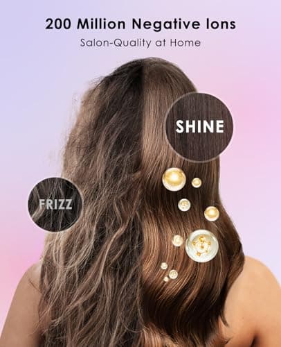 Negative Ionic Hairdryer for Curly Hair, High-Speed 110, 000 RPM Motor, Fast Drying & Quiet