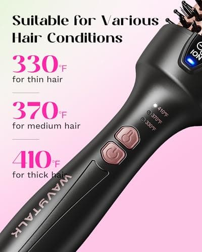 Wavytalk Blowout Express 1.5 Inch Ionic Thermal Brush for Smooth Hair & Natural Curls