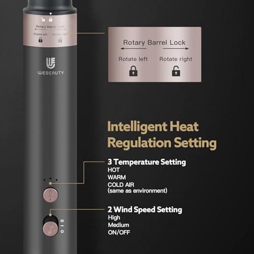 4-in-1 Professional Hair Dryer with Hot Air Curling Wand for Fast Drying & Volumizing