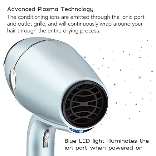 INFINITIPRO BY CONAIR SmoothWrap Hair Dryer | Minimize Frizz, Maximize Volume & Body | Plasma & Ceramic Tech | Mint