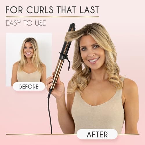 ELLA BELLA 1 Inch Ceramic Curling Iron • Professional Hair Wand