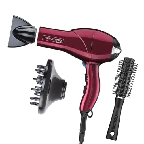 Conair INFINITIPRO AC Motor Hair Dryer with Ceramic Tech & Diffuser | Black