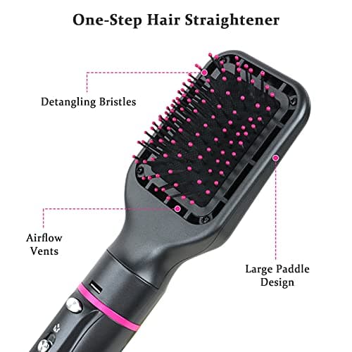 Professional Ceramic Coating Hair Dryer Brush with Negative Ion for Styling