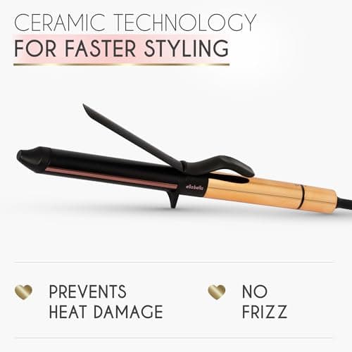 ELLA BELLA 1 Inch Ceramic Curling Iron • Professional Hair Wand