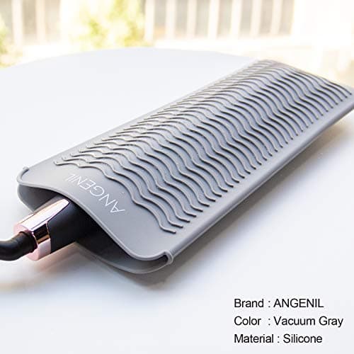 ANGENIL Professional Silicone Heat Mat & Cover for Hair Straighteners, Curling Irons and More, Grey