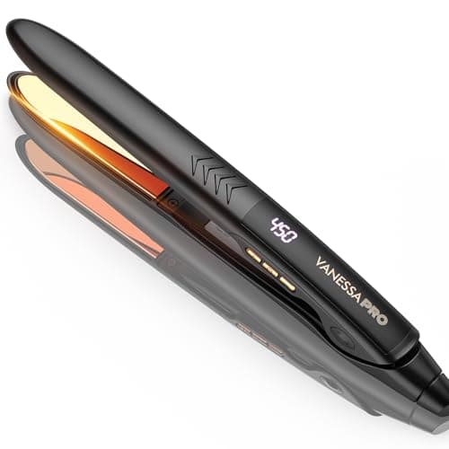Vanessa Pro 1-inch Pure Titanium Flat Iron for Sleek Hairstyles