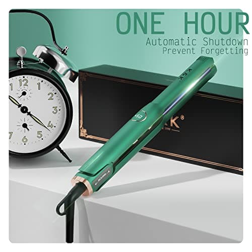 Mini Ionic Tourmaline Ceramic 0.5 inch Swivel Hair Straightener (Green)