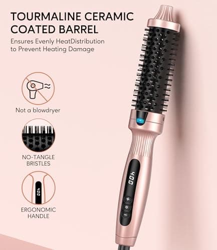 Terviiix 1.25 inch Ceramic Tourmaline Ionic Heated Curling Iron Volumizer
