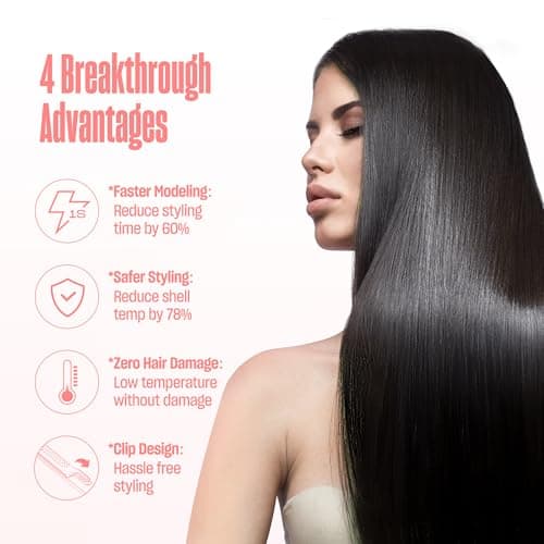 BeKind Flex 360° Airflex Hair Straightener & Curler, Peach
