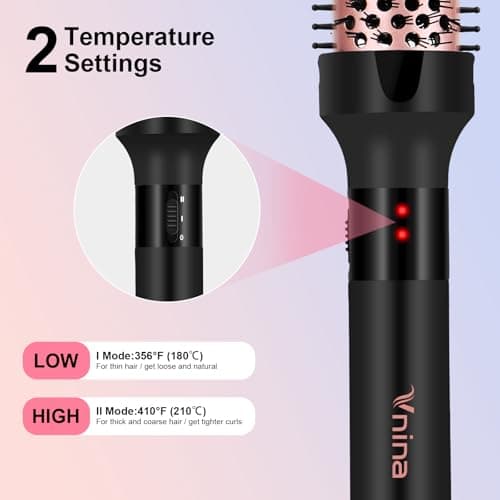 Thermal Brush for Blowouts, 1.5" Ceramic Iron, 2 Temp Settings, Dual Voltage