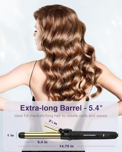 Rapid Heating Dual Voltage Curling Iron for All Hair Types