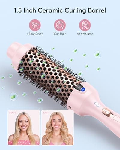 WavyTalk Blowout Express Thermal Brush with Cool Curl Airflow Pink