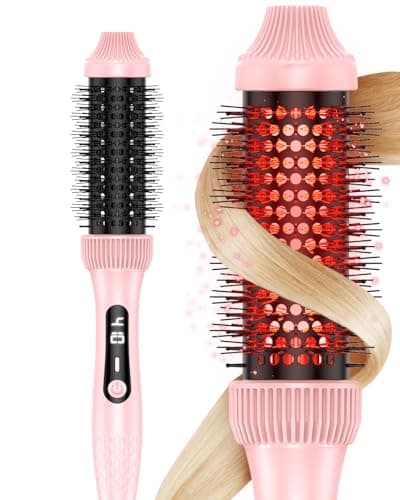 DORISILK 1.5 Inch Dual Voltage Heated Round Brush for Sleek, Shiny Hair - Blowout, Curl & Straighten - Travel-Safe
