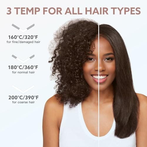 Webeauty Cordless Hair Straightener Brush - 200M Negative Ions, Fast Heating, Dual Voltage USB Rechargeable