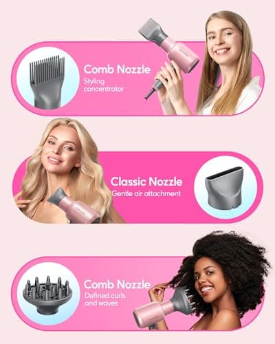 Wavytalk Salon Ionic Hair Dryer and Hair Straightener Set for Frizz-Free Hair