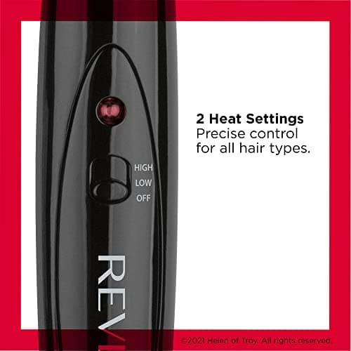 REVLON Heated Hair Brush | Fast Volume & Smooth Styles (Black/Pink)
