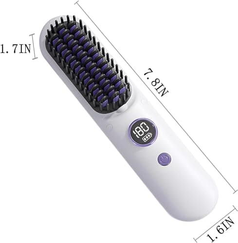 Portable Rechargeable Cordless Hair Straightening Brush
