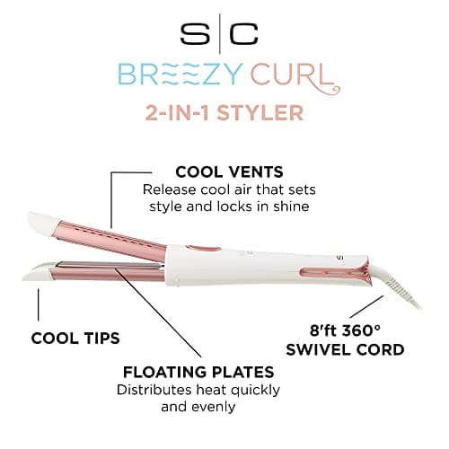 StyleCraft Breezy Curl 2-in-1 Cool Air Styler White