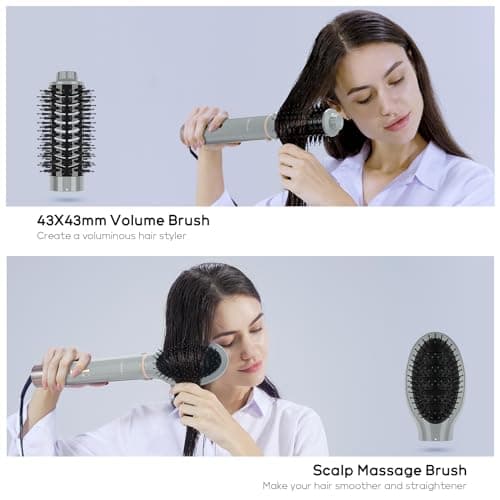IG INGLAM 5-in-1 MegaAIR Hair Brush Blow Dryer