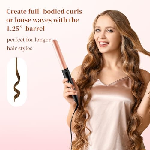 5 in 1 Ceramic Curling Iron Set with Interchangeable Barrels