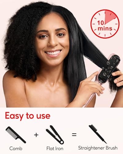 Terviiix Frizz Buster Ionic Hair Straightener - 450°F in 20S, 13 Heat Settings, Dual Voltage