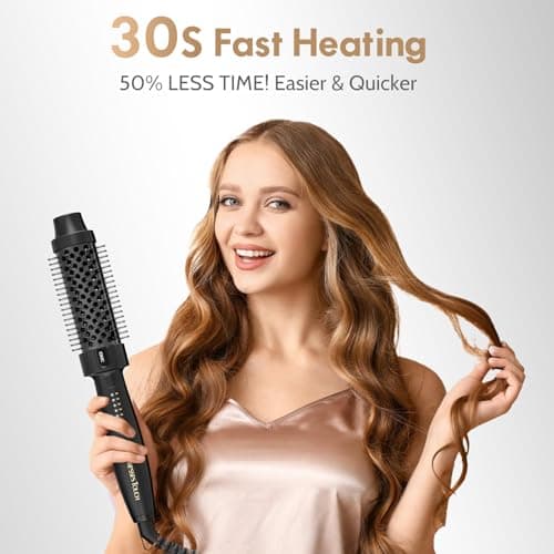 Thermal Curling Brush 1.5 Inch, 5 Temp Settings, Black