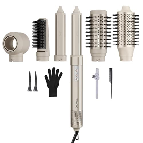 7MAGIC Ionic Hair Dryer & Styler, Silver, 1200 Watts