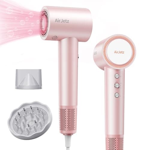 Professional Ionic Hair Dryer, 110,000 RPM, Fast, Lightweight, Pink