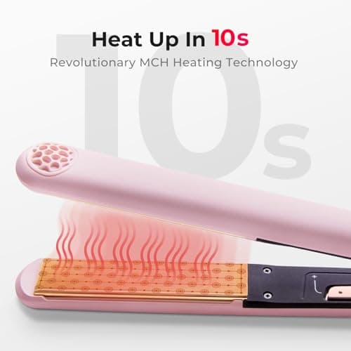 TYMO 1 Inch Titanium Straightener & Curler 10s Heat, 32 Temp Settings, Auto Shut Off