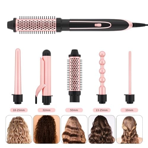 Curling Iron Set with Interchangeable Wands and Accessories