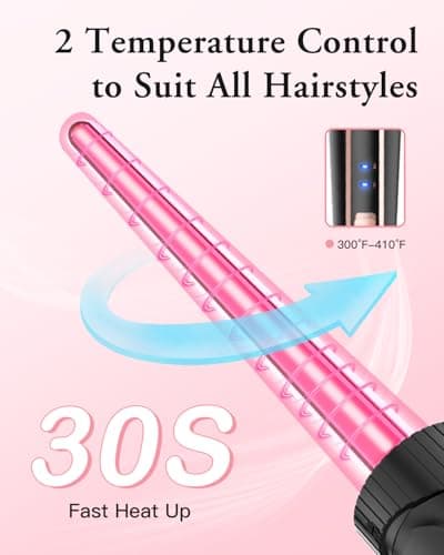 BESTOPE Pro 5-in-1 Curling Iron Set with Thermal Brush & 4 Ceramic Coils