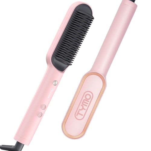 TYMO Sakura Pink Ring Hair Straightener - Fast Heating, 5 Temp Settings & Anti-Scald