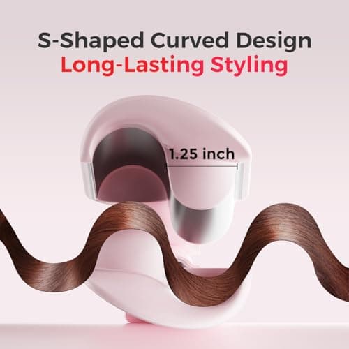 LENA S12 Beach Waver Curling Iron, 2-Barrelanti-Scald Protection, Dual Voltage
