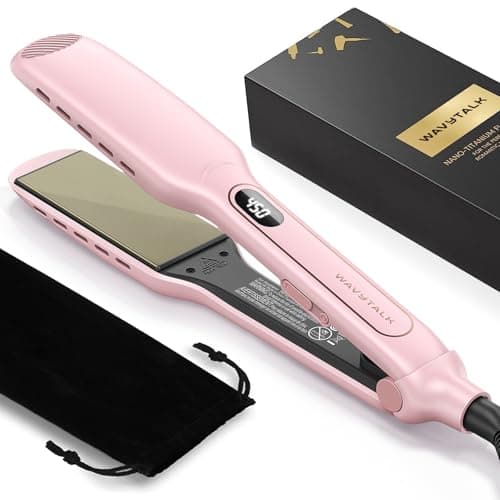 WavyTalk Titanium 1.75" Vent Sesh Straightener, Dual Voltage, Silky Smooth Hair