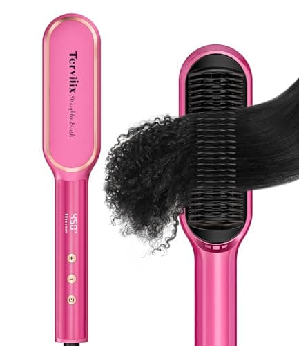 Terviiix Frizz Buster Ionic Hair Straightener - 450°F in 20S, 13 Heat Settings, Dual Voltage