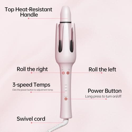 2in1 Automatic Curling Iron Set for Effortless 1 Inch & 1.25 Inch Curls